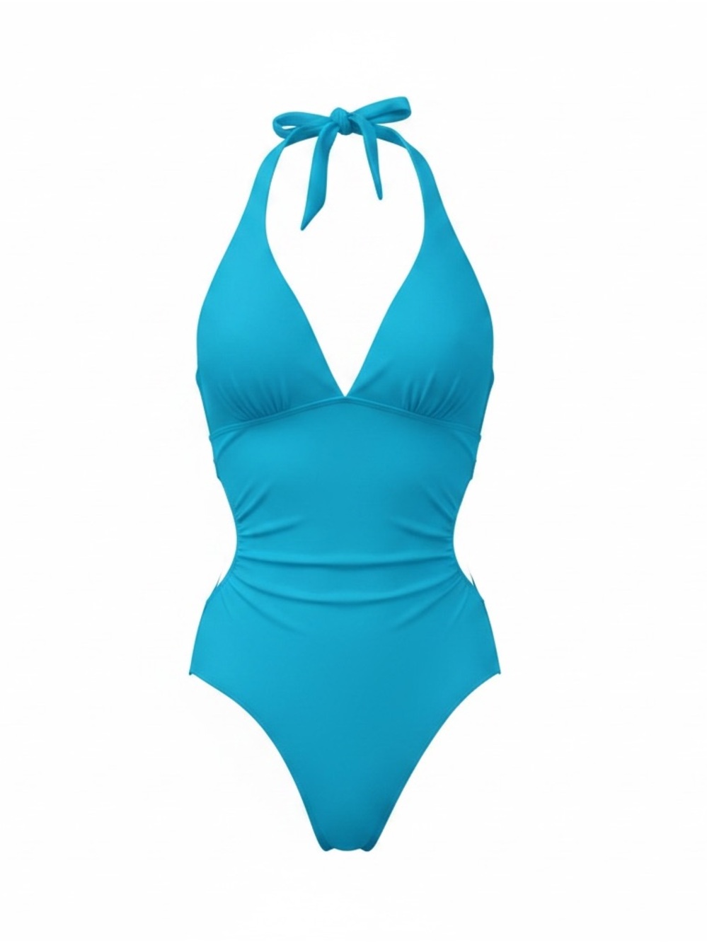 Turquoise Halter One-Piece Monokini Swimsuit NWT Medium Retails $88